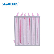 F7 Class Pink Pocket Medium Air Filter Bag Filter 98% Arrestance